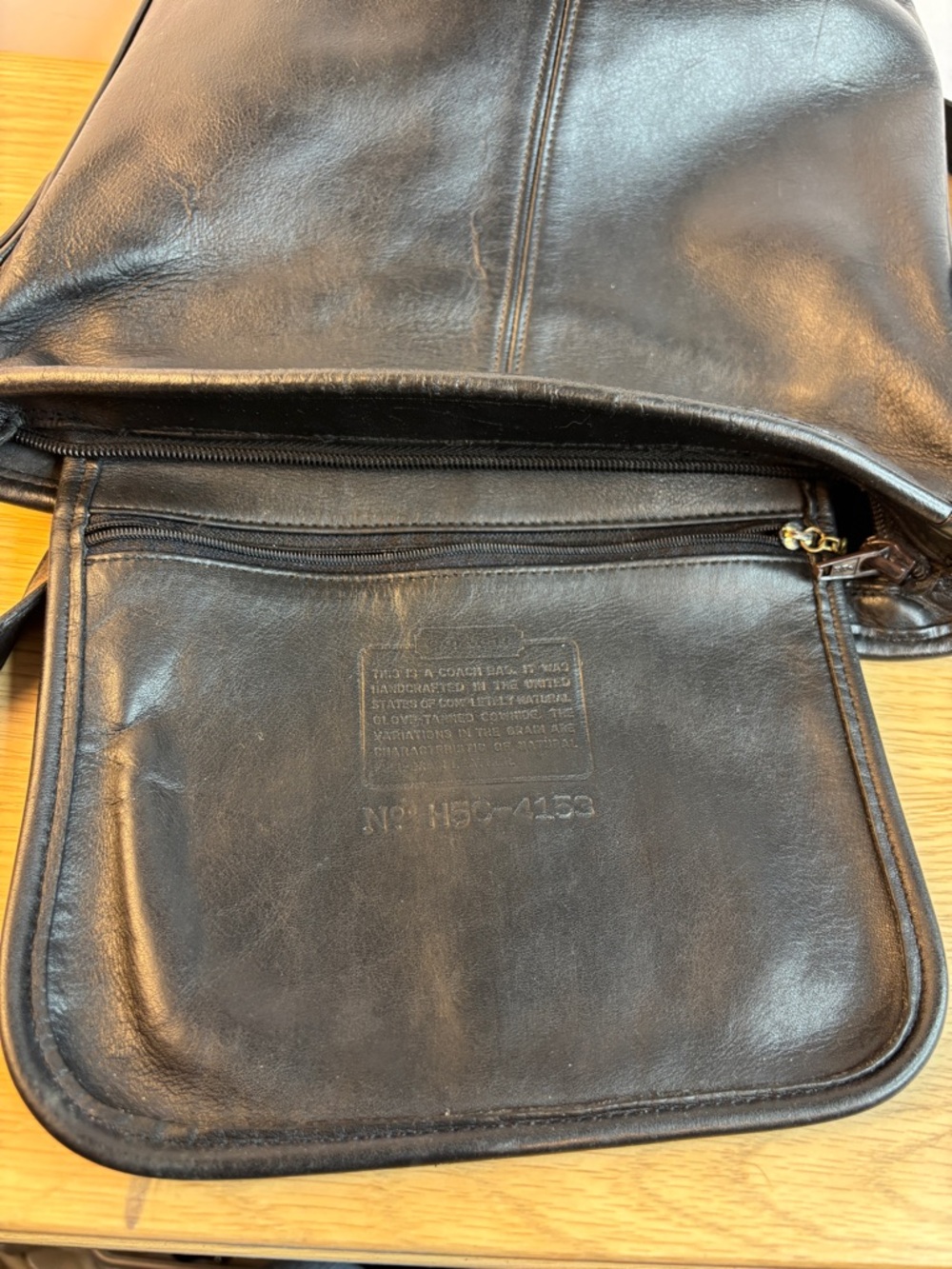 Vintage Coach Bleecker Bucket Bag (Style #4153) in black leather. - Picture 8 of 16